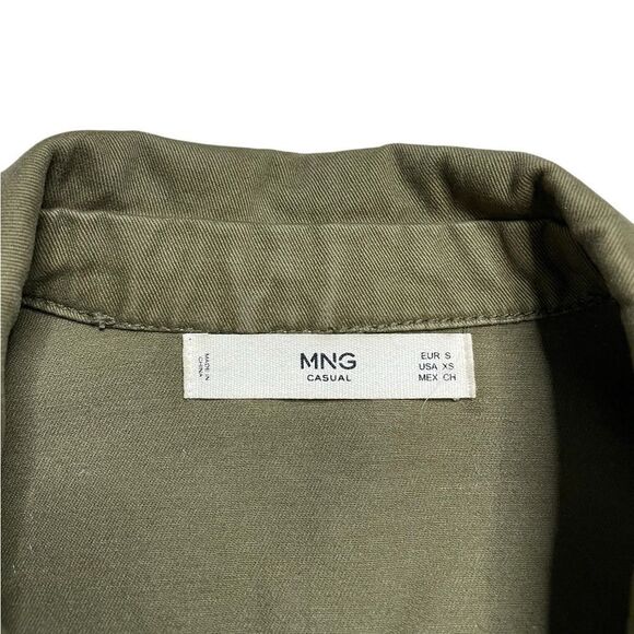 MNG MANGO Olive Green Women's Military Jacket Size XS - Picture 3 of 16